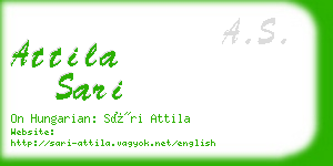 attila sari business card